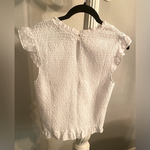 LAUNDRY by Shelli Segal Los Angeles Ruffled Flutter Sleeve Top SZ SM (Stretchy) - Picture 3 of 10